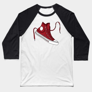 Deep red high tops Baseball T-Shirt